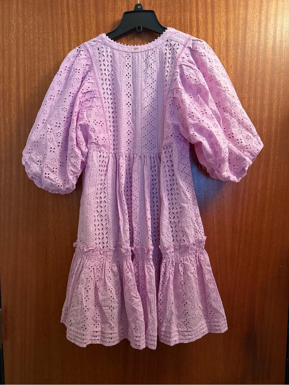 Poupette St. Barth - Aria Lilac Eyelet V-Neck Dress - Picture 4 of 11